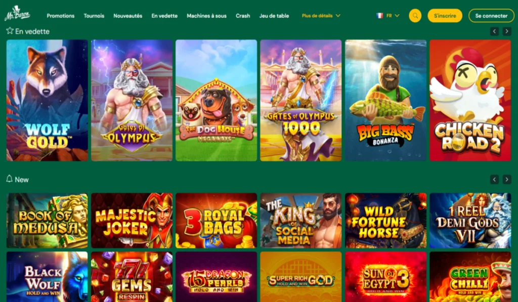 Mr Baron Casino mobile view